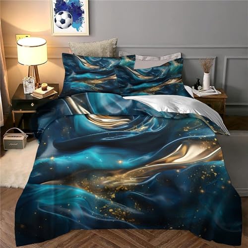 Parure de lit imprimée 3D abstrait fluide housse microfibre