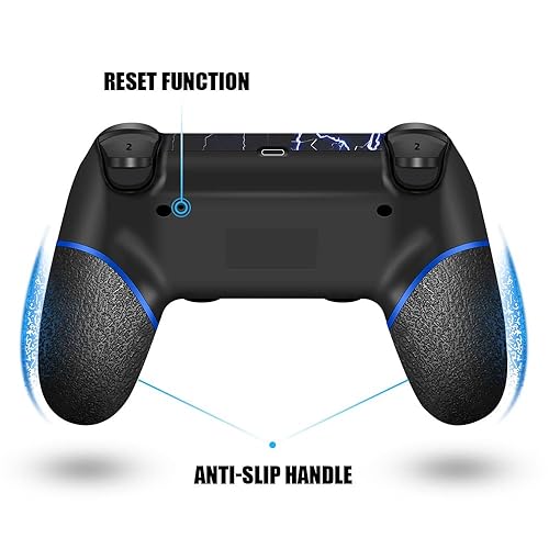 Miniatura 3 de Wireless Controller for PS4, Custom Design V2 Gamepad Joystick for PS4 with Non-Slip Grip of Both Sides and 3.5mm Audio Jack! Thumb Caps Included!