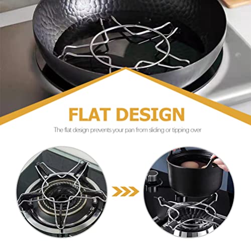 BESTonZON Prateleiras de Fogão a Gás 2 Peças Grelhas de Fogão a Gás de Aço Inoxidável Redutor de Ane