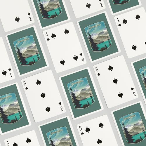 Baraja de Póker con Escena de Lago y Montaña miniatura 4