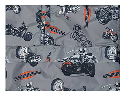 Harley-Davidson Little Boys' 1/4-Zip Bike Printed Hooded Toddler Windbreaker2