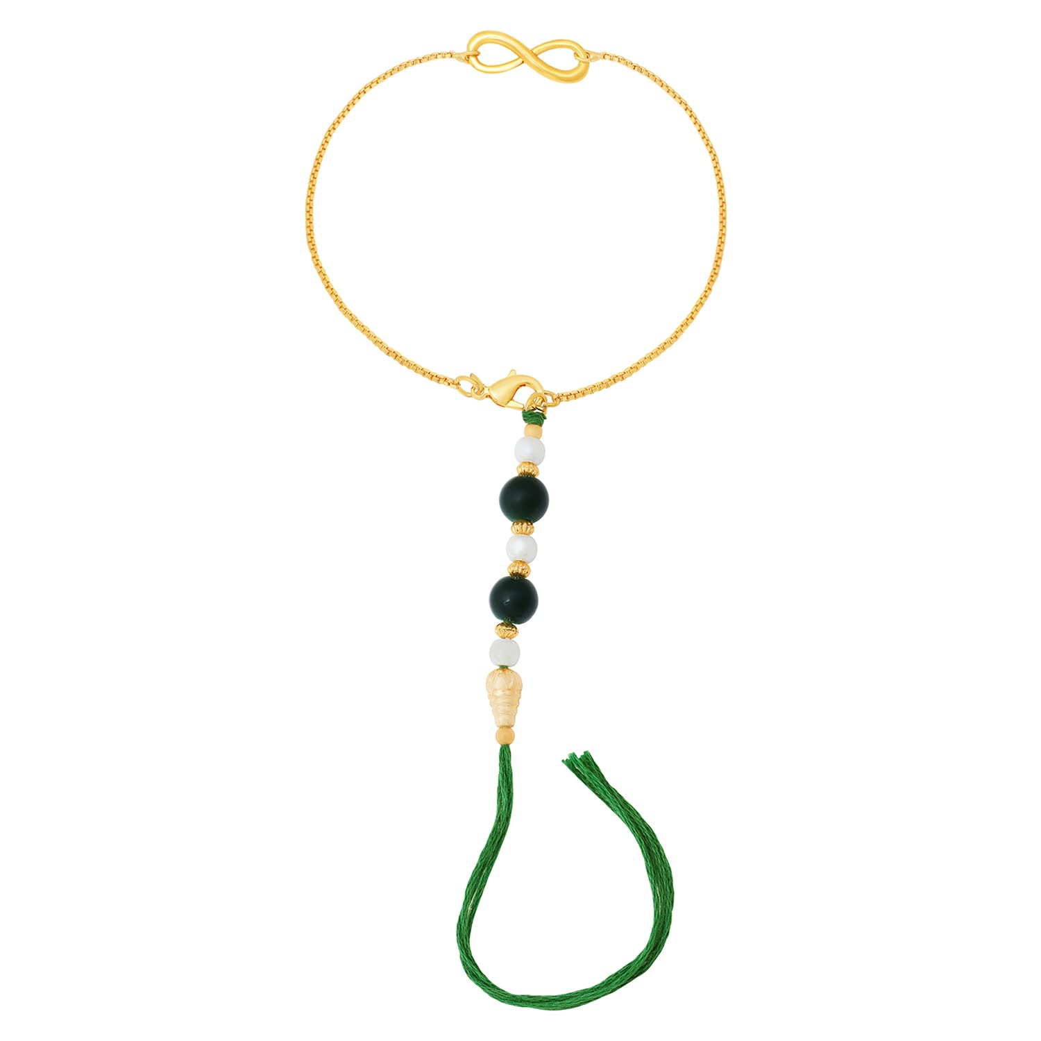 Mahi Gold Plated Infinite Shape Lumba Rakhi for Bhabhi (RAL1100682G) (B0B465W4N6) Amazon Price History, Amazon Price Tracker