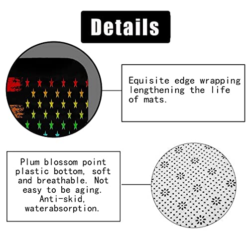 Olebety 4Pcs Rainbow American Flag Shower Curtain Set, Colorful Hand Lesbian Flag Lgbtq Gay Pride Bathroom Decor, Waterproof Fabric Black Shower Curtain Non-Slip Bath Mat Toilet Rug, Fighting For Love #TOP5