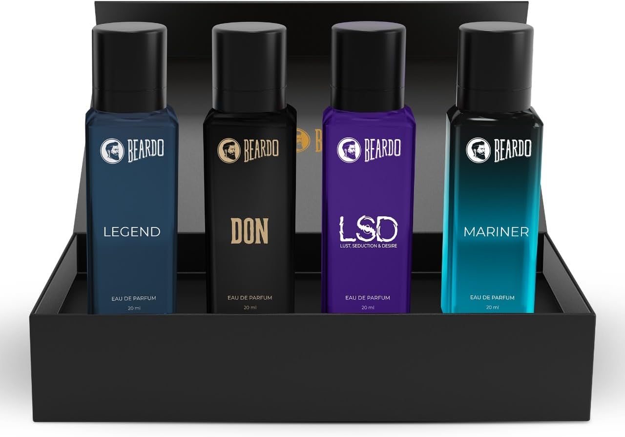 Beardo Day Perfumes For Men & Women 4 x 20ml | Compliment worthy Unisex perfu...