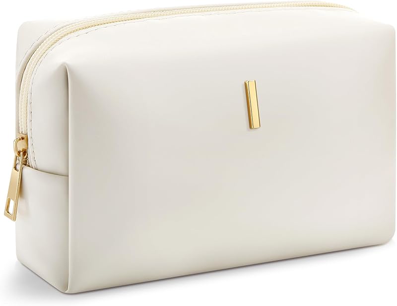 Necessaire de maquiagem Kigeli com inicial I, bege, 1 unidade