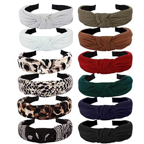 Velscrun 12 Pack Flower Headbands For Women Non Slip Wide Girls Head Bands Cute Boho Knotted Headbands For Women's Hair Band Hair Accessories Womens Fashion Headband Birthday Gifts For Women #TOP5