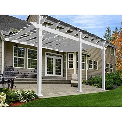 vita Valencia 12' x 16' Attached Vinyl Pergola