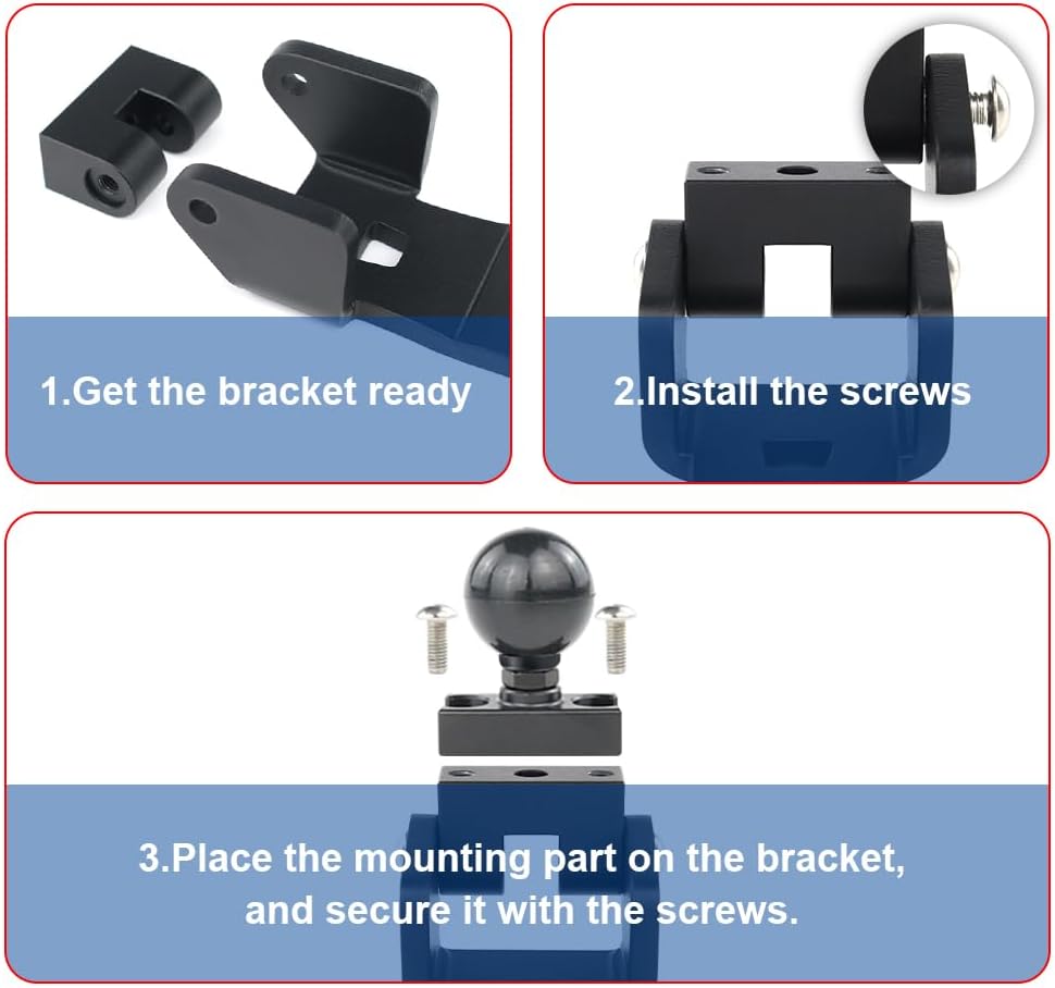 xitomer GPS Mount Fit for Panigale V2 V4 Series Motorcycle Navigator Bracket Phone Holder Bracket Fit for RAM Ball