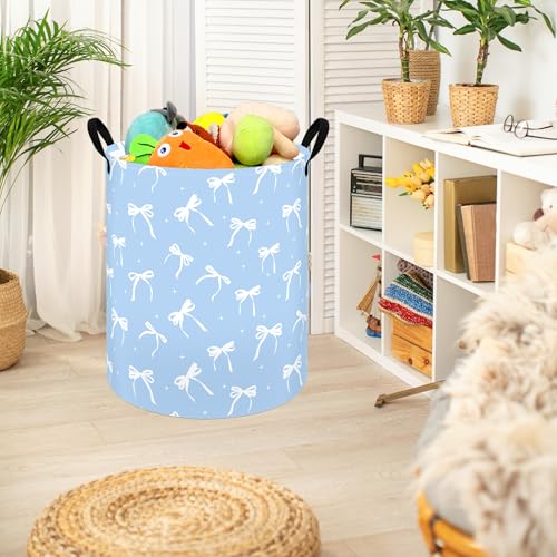 Image of Kids Laundry Storage Hamper Toys Nursery Bin with Handles | Gift Laundry Basket ,Storage Basket for Kids Room Bedroom Decor