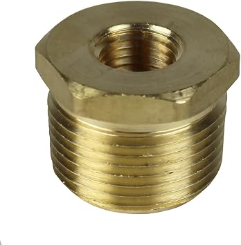3/4 Male x 1/4 Female NPT Hex Bushing Adapter Pipe Reducer Brass Fitting 110JC