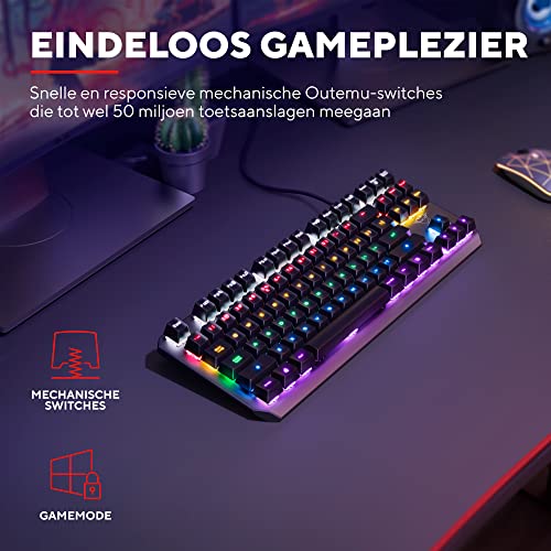 TECLADO (INGLES) TRUST GXT 834 CALLAZ USB QWERTY ENGLISH BLACK - Tastiera gaming - Immagine 1