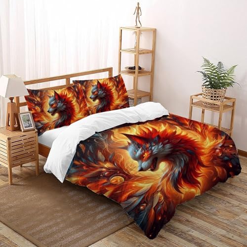 Housse de couette double microfibre 200x200cm imprimé animal - 2