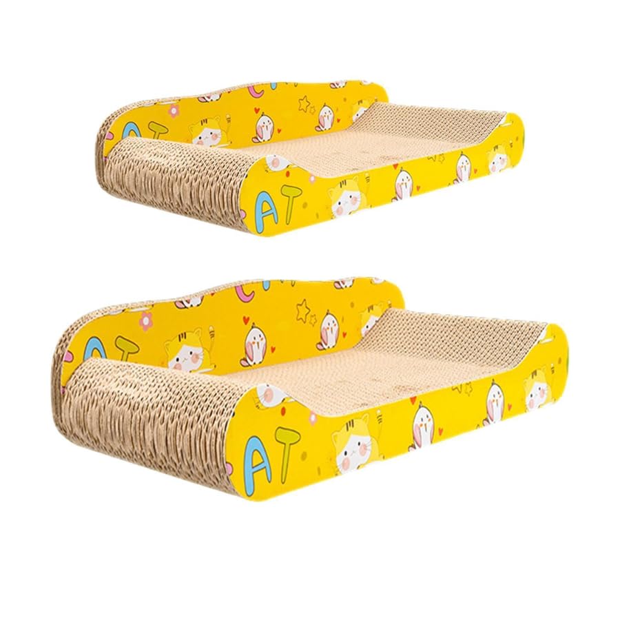 KittuPet Cat Scratcher Sofa Bed Corrugated Cardboard Scratching Lounge Luxury Scratching Post Furniture Protecter with Textured Cat Scratcher Sofa Cardboard Cat Scrtacher (B0CQY61DWQ) Amazon Price History, Amazon Price Tracker