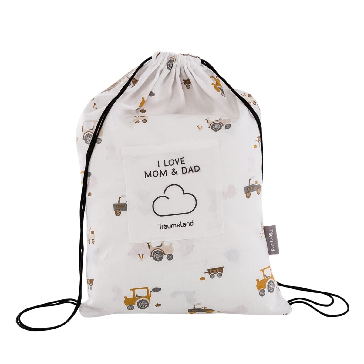 Träumeland Bettwäsche Kleine Farm, Größe: 80 x 80 cm + 35 x 40 cm - feinste, weiche Baumwolle - in praktischer Turnbeutelverpackung