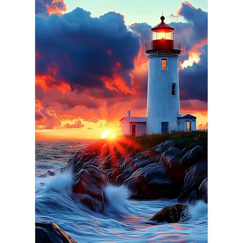 Peinture diamant sur la plage au coucher de soleil pour salon zen