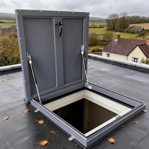Puerta de acceso a loft transitable para optimizar trasteros y buhardillas 2