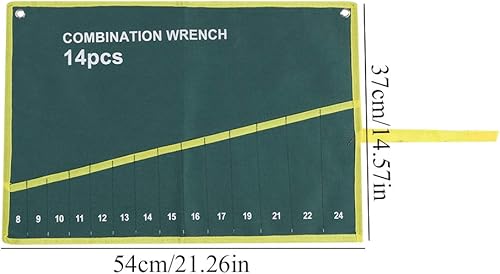 Miniatura 4 de Herramientas enrollables de lona con múltiples bolsillos, bolsa de almacenamiento integral con correas de corbata, organizador de herramientas