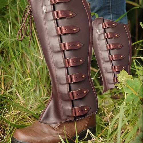 Boots, Medieval Leggings, Fashionable Renaissance Knights, Pirate Boots, Pirate Boots, Clothing Accessories, Shoe Covers.(Brown） steampunk buy now online