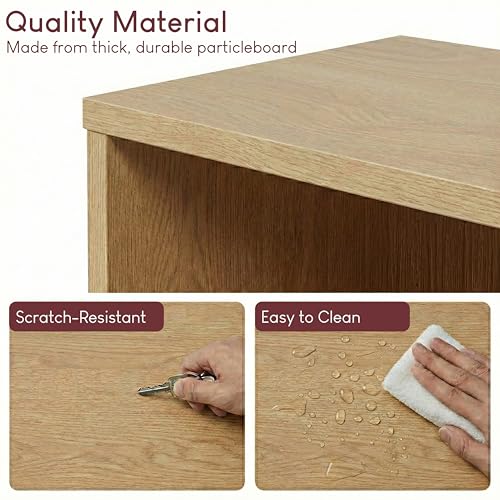 Vida Designs Cambridge Bücherregal mit 3 Ebenen, mittelhoch, Eiche, Holz-Regaleinheit für Büro, Wohnzimmermöbel – Ansicht 6