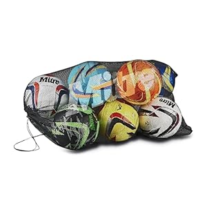 Mitre Belüfteter Fußball-Ballsack Schwarz für 10 Bälle