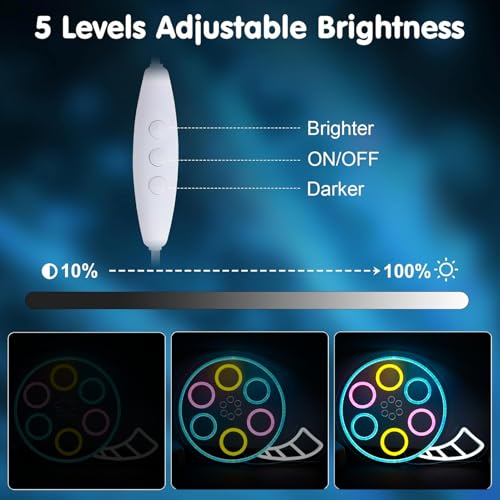 Image of Movies Neon Signs for Wall Decor，Led Neon Lightfor Live Room, Game Room, Broadcasting Room, Music Studio