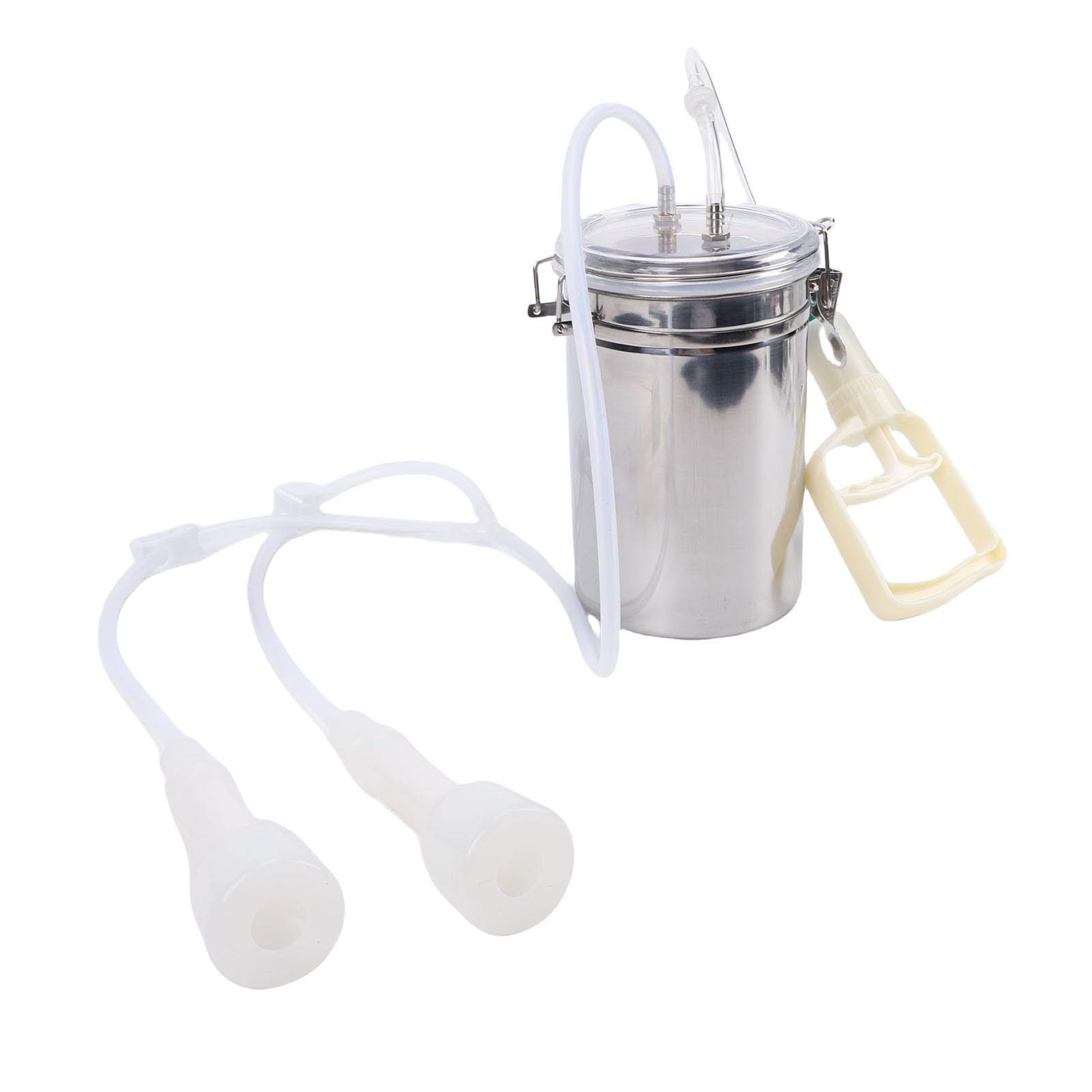 Ordeñadora Manual Portátil, 2000 ml, Kit de Botella de Acero Inoxidable, Control de Ahorro de Esfuerzo, para Ordeño de Vacas y Cabras en Granja