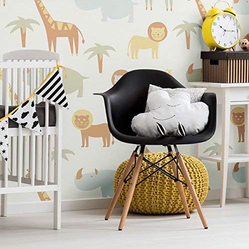Walls By Me Peel and Stick Gold and Brown Animals Baby Removable Wallpaper 0168-2ft x 4ft (61x122cm)