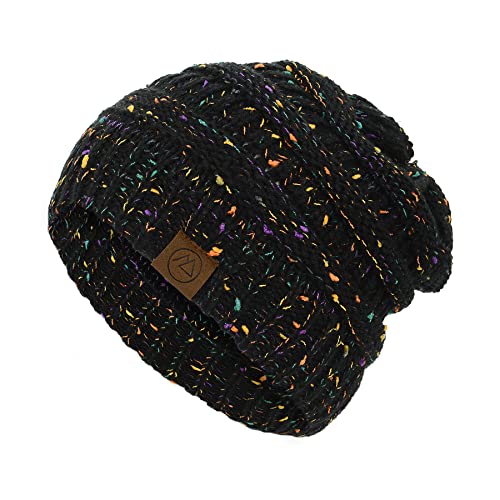 Zando Beanies Women Winter Beanie For Women Warm Hats For Women Thick Knit Beanie Hat For Women Womens Beanie Unisex Cozy Slouchy Hat Soft Girls Beanie Caps For Women Black Yarn Beanie #TOP29