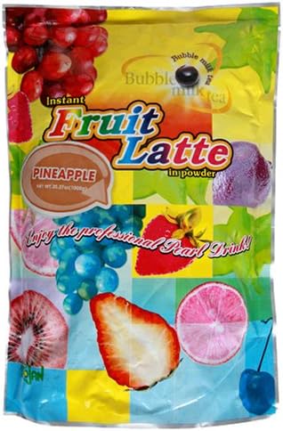 Trojan Instant Fruit Latte Bubble Tea Milk Powder, Pineapple, 2.2-Pound Bags (Pack of 2)