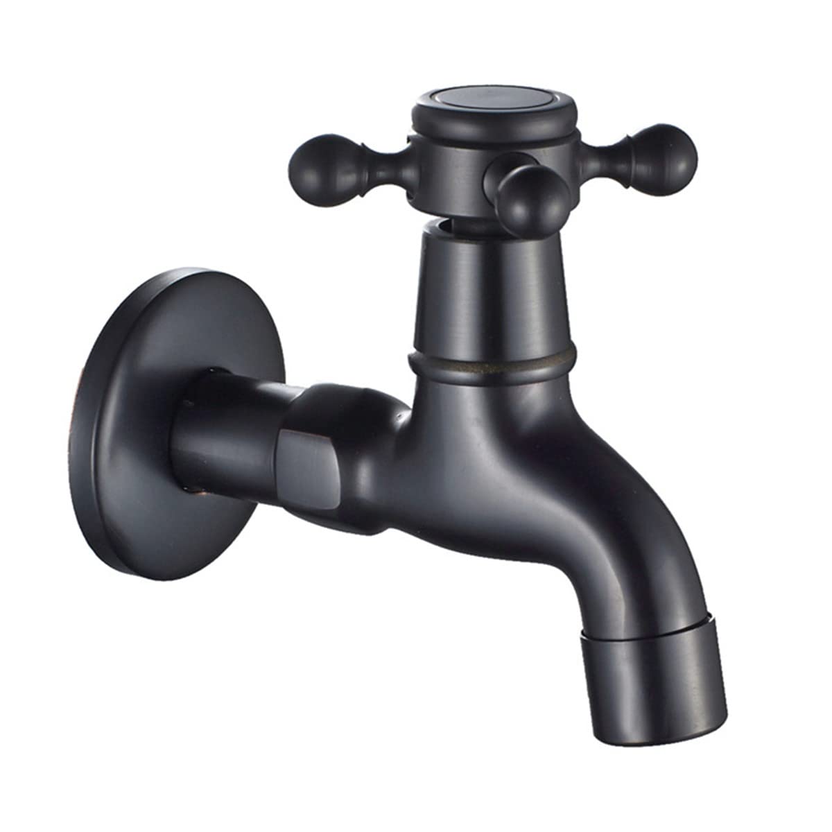 4.3" Wall Mounted Bathroom Sink Faucet, Brass Mop Balcony Garden Laundry Lavatory Cold Water Tap, Oil Rubbed Bronze