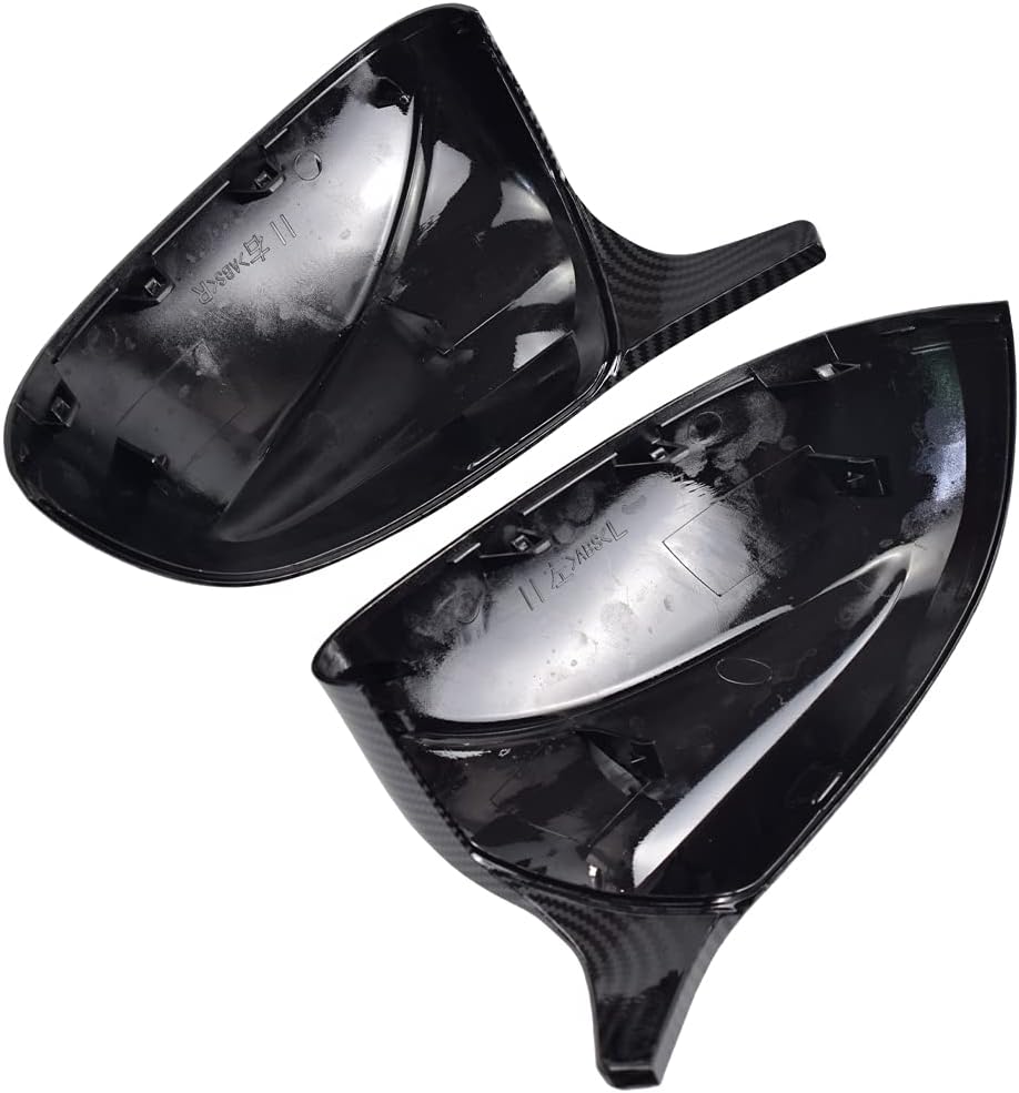 1 Pair Black Rearview Mirror Cover Left Right Side Mirror Covers Caps for BMW X3 G01 X4 G02 X5 G05 X6 G06 X7 G07 2018 2019 2020 (Carbon Fiber)