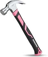 Vista 8 de WORKPRO Martillo de garra de 16 onzas con mango de fibra de vidrio, martillo de uso general con cabeza de acero endurecido forjado