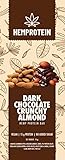 HEMPROTEIN Dark Choco Almond Crunch Hanf Proteinriegel 45 g | Veganer Proteinriegel mit Hanfsamen & Mandeln | Ca. 12 g pflanzliches Protein | Ohne Zuckerzusatz | Glutenfrei