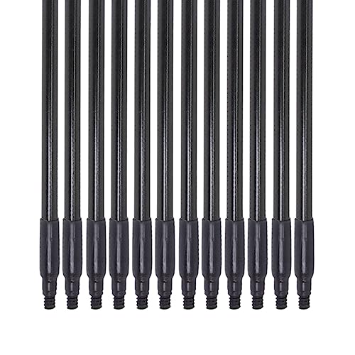 SPARTA Fiberglass Broomstick Replacement Broom Handle with Acme Threaded Tip for Industrial Cleaning Tools, Fiberglass, 60 Inches, Black, (Pack of 12) product photo