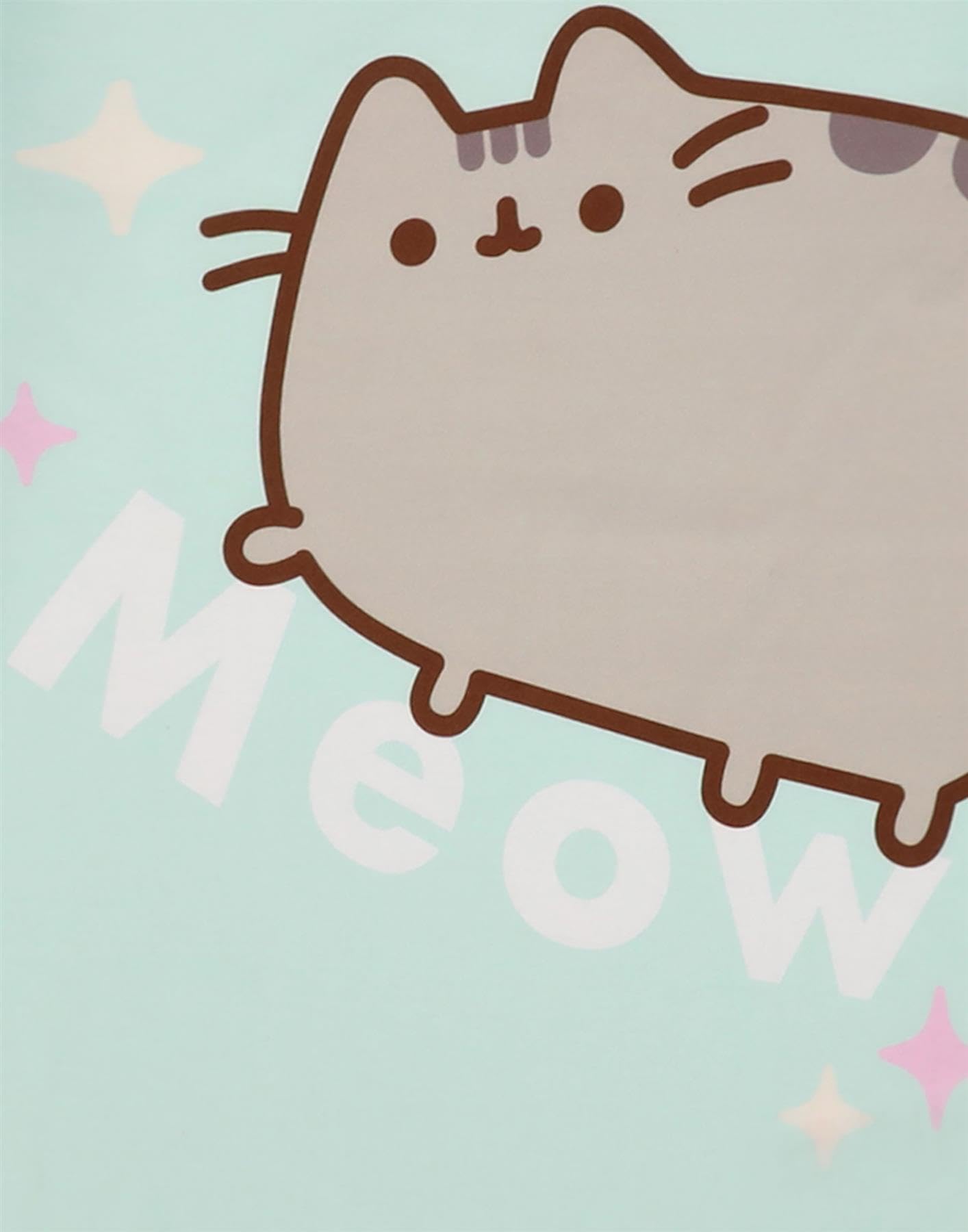 Pusheen Komplet piżam dziewczęcych zielona odzież domowa T-shirt krótki rękaw spodnie długie nogawki nadruk