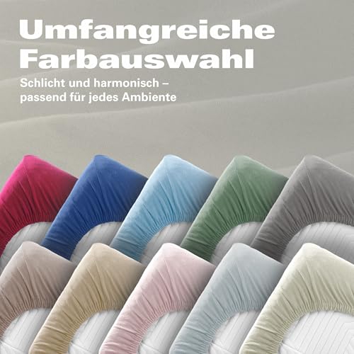 BaSaTex Bio Kissenbezüge Spannbezüge 2er Pack für Nackenkissen und Gesundheitskissen | 97% GOTS-Zertifizierte Baumwolle + 3% Elasthan | 40x60 cm - 45x65 cm | Natur