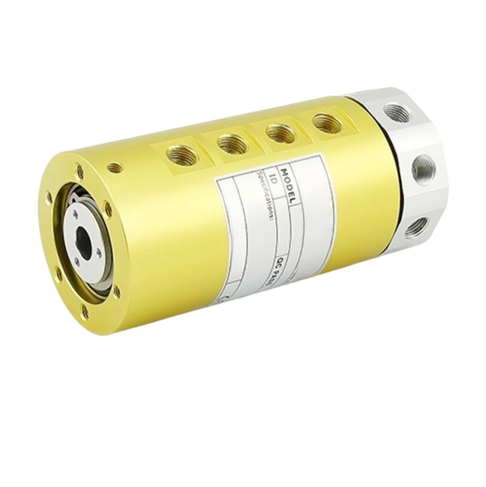 Kiosmsiurr One Color Rotary Joint 8 Inlets 8 Outlets, G1/8 Multi-Channel Pneumatic-Electrical Hybrid Rotary Joint, Integrated Pneumatic-Electrical Conductive Slip Ring(12-Way 10A)