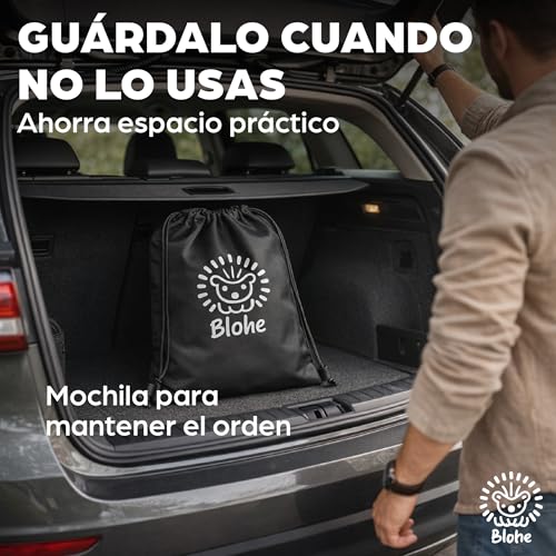 Miniatura 7 de Blohe Protector Asiento Coche Silla Bebe Antideslizante Y Estable Oxford 600d Impermeable Compatible Isofix Protege Cuero Y Tela Incluye Bolsa De Almacenamiento