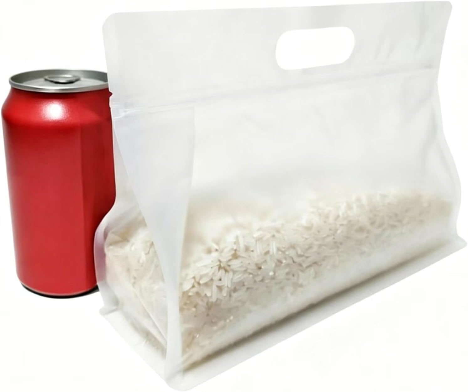 15 Pack Frosted Flat Bottom Zipper Bags with Handle, 9.45x6.7 in