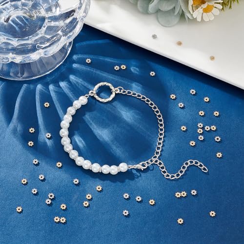 UNICRAFTALE 60pcs 2 Colors 304 Stainless Steel Spacer Beads Flower Shaped Loose Beads Accessories for Bracelets Necklaces Jewelry Making - Image 2