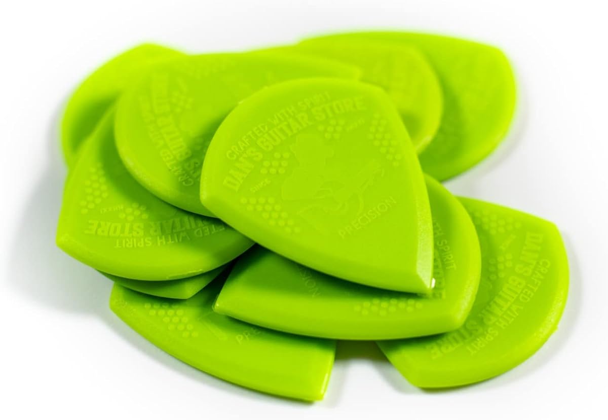 The Precision Pick MINI - Paquete de 10 púas de alta precisión de alta precisión y alta visibilidad de Dans Guitar Store