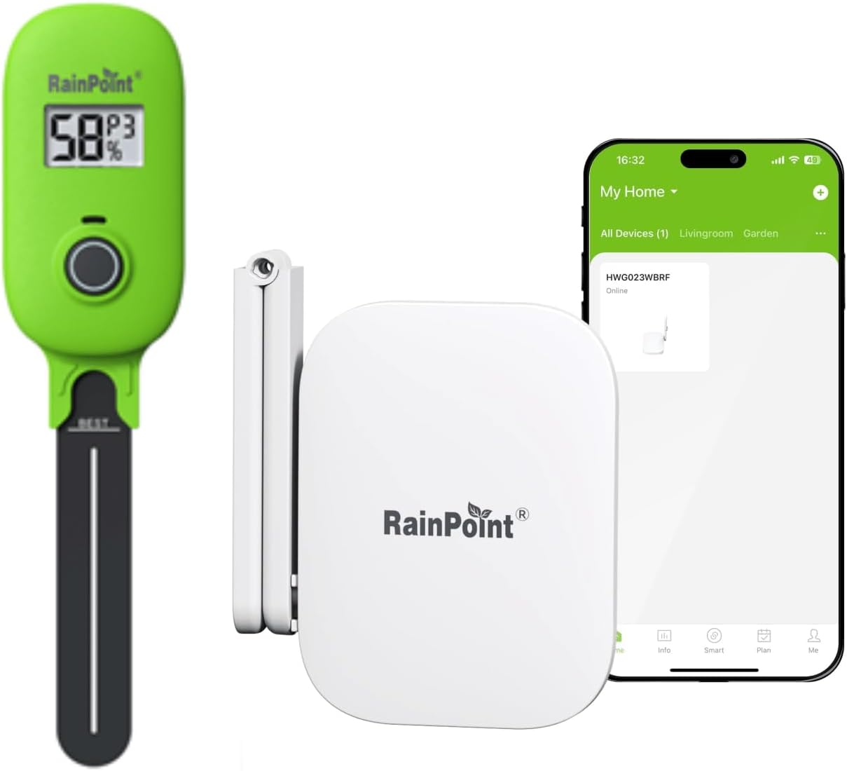 RAINPOINT Smart Soil Moisture Meter with Hub