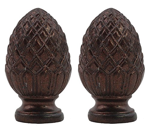 Image of Urbanest Set of 2 Pineapple Lamp Finials, 2-inch Tall, Oil-Rubbed Bronze