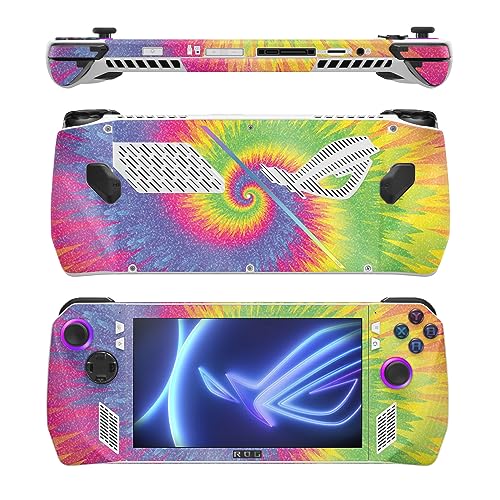 Image of MightySkins Glossy Glitter Skin Compatible with Asus ROG Ally - Vibrant Tie Dye | Protective, Durable High-Gloss Glitter Finish | Easy to Apply