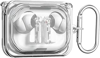 FINON for Nothing Ear (a) 用 ケース イヤホンケース カラビナ ストラップ おしゃれ シンプル クリア クリアケース (クリア)