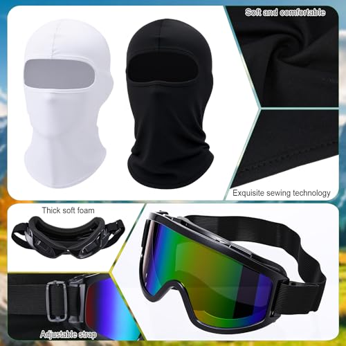 Image of Chicingyou 6 Set Ski Goggles with Masks, Motorcycle Dirt Bike Atv Motocross Goggles UV Protection Dustproof for Men Women