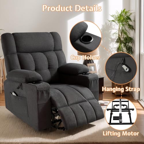 Sillón reclinable tapizado eléctrico miniatura 3