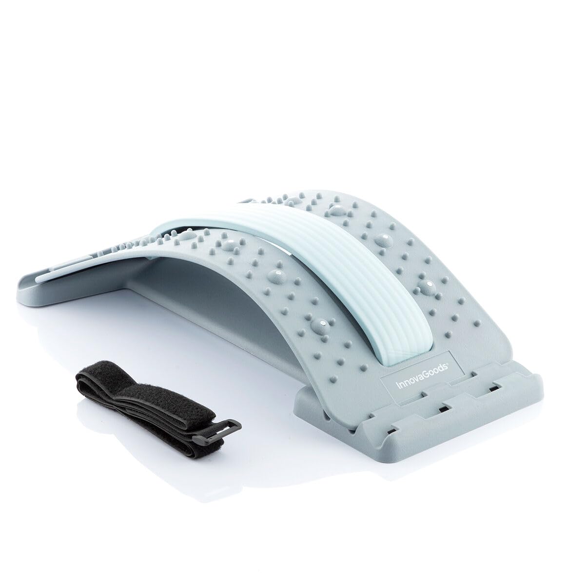 InnovaGoods® Soporte corrector de estiramiento lumbar con puntos de presión y magnéticos Lumport, alivia el dolor lumbar, diseño ergonómico, ideal para el hogar y el trabajo