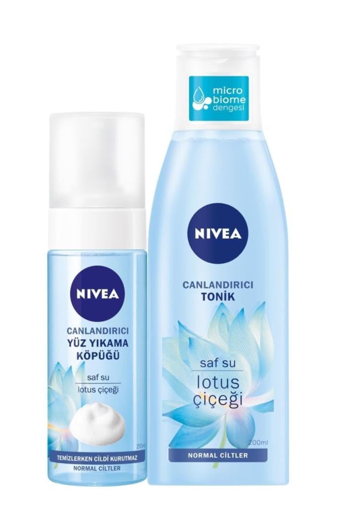 Nivea Yüz Yıkama Köpüğü Yatıştırıcı Kuru/Hassas Ciltler, Derinlemesine Yüz Temizleme, Doğal Badem Yağı, 150mlx2