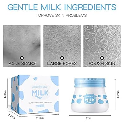 Face Milk Cream, Moisturizing Nourish Skin Repair Face Moisturizer to Hydrating & Smooth Dry Skin, Firm Skin, Day & Night Cream for Girl Women Beauty Skin Daily Care Milk Facial Cream